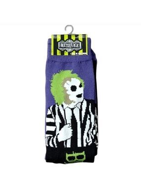 4/$25 Tim Burton Beetlejuice Novetly Crew Socks New